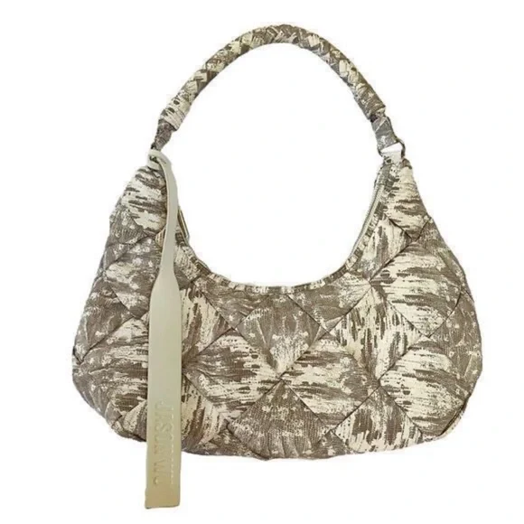 Jason Wu Dylan Woven Ivory Lizard Print camo Shoulder Bag Purse Handbag NWT $138 - Picture 5 of 13